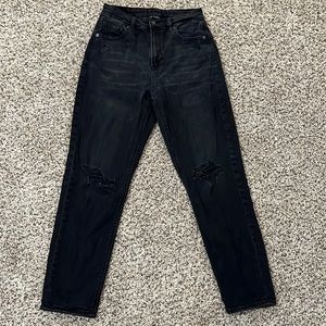 American Eagle Black Distressed Jeans